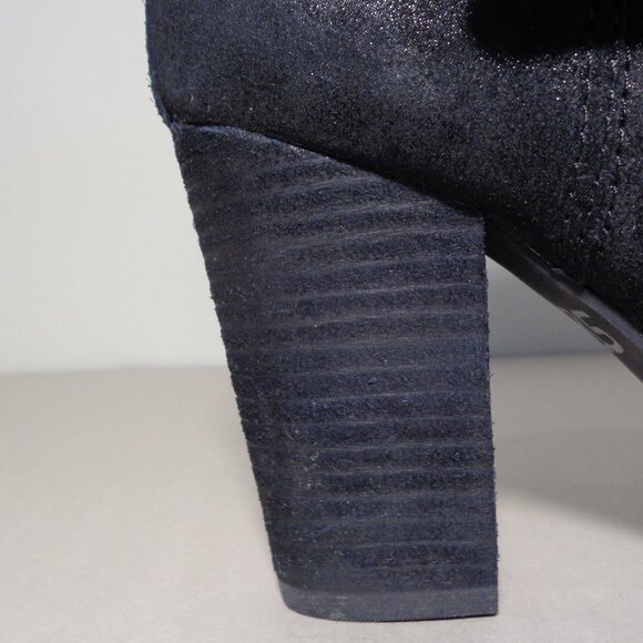 Reba Size 7.5 M / ZANIA / Black / Leather / Heeled Ankle Boots New Women's Shoes - Picture 3 of 16